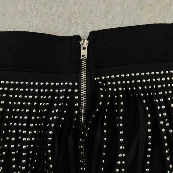 HONEY Studded Fringe Mini Skirt - Picture 6 of 7